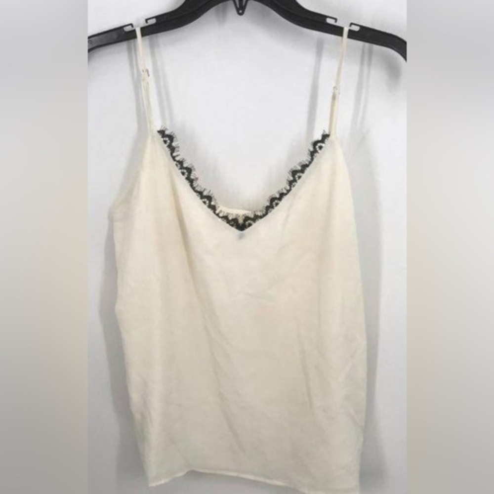 L'AGENCE Lia Lace Trim Silk Camisole